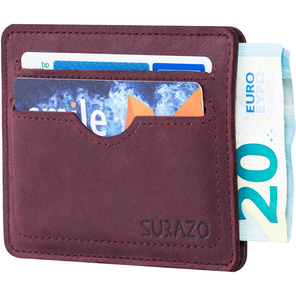 Slim Card Wallet - Burgund
