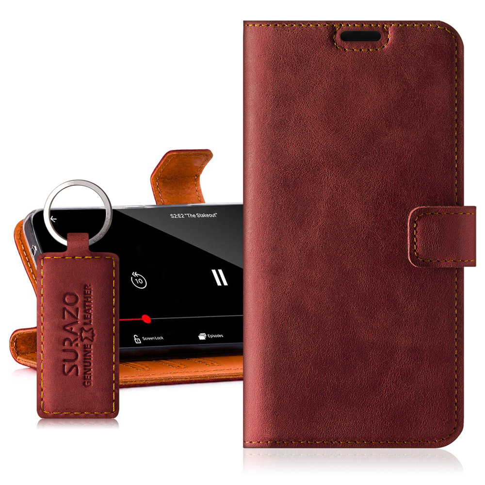 Wallet case - Nubuck Red